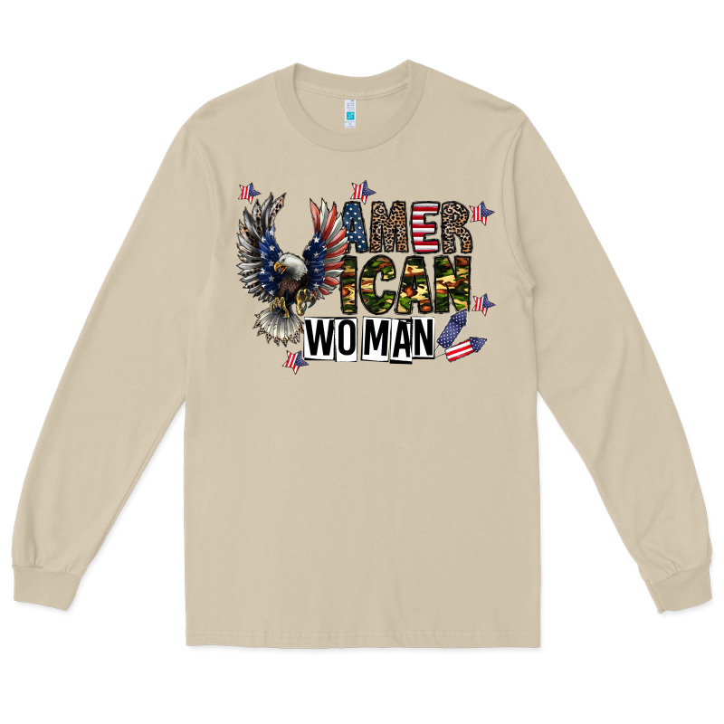 American Woman Long Sleeve Tee by CowhideDigitalArt | Teevron
