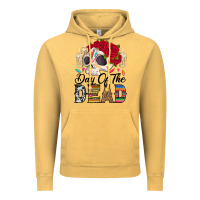 Vintage Mustard Day of the dead skeleton Vintage Hoodie - RanaPortraitStore