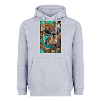 Heather Grey Western Camo Moose Heavyweight Hoodie - LillyAllenDesigns