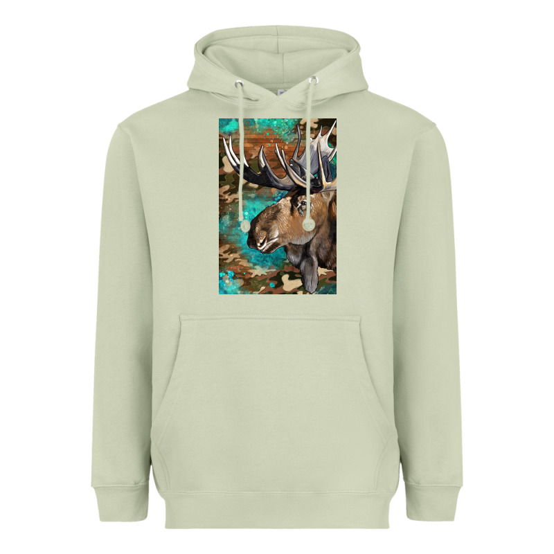 Western Camo Moose Heavyweight Hoodie by LillyAllenDesigns | Teevron