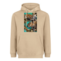 Mushroom Western Camo Moose Heavyweight Hoodie - LillyAllenDesigns