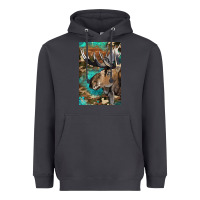 Smoke Western Camo Moose Heavyweight Hoodie - LillyAllenDesigns