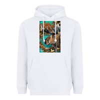 White Western Camo Moose Heavyweight Hoodie - LillyAllenDesigns