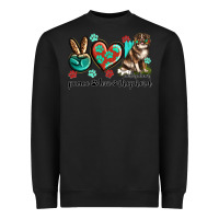 Black peace love australian shepherd Heavyweight Sweatshirt - texasbilliewilder