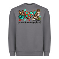Storm peace love australian shepherd Heavyweight Sweatshirt - texasbilliewilder