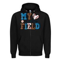 Black my heart is on that field baseball Zipper Hoodie - AdoDesignShop