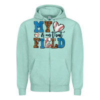 Seafoam my heart is on that field baseball Zipper Hoodie - AdoDesignShop
