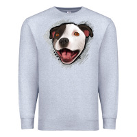 Heather Grey pittbull gray glitter Premium Sweatshirt - Jasminsmagicworld