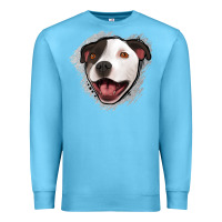 Ocean Blue pittbull gray glitter Premium Sweatshirt - Jasminsmagicworld