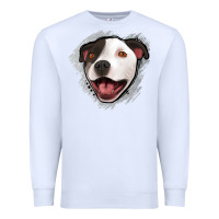 White pittbull gray glitter Premium Sweatshirt - Jasminsmagicworld