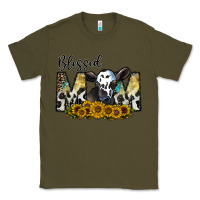 Army Green blessed Classic Tee - CowhideDigitalArt