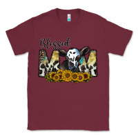 Burgundy blessed Classic Tee - CowhideDigitalArt