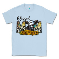 Dusty Blue blessed Classic Tee - CowhideDigitalArt