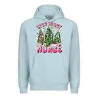 Blue Mist very merry nurse Premium Hoodie - MaliasSmallBusiness