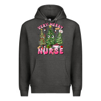 Charcoal Heather very merry nurse Premium Hoodie - MaliasSmallBusiness