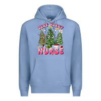 Colony Blue very merry nurse Premium Hoodie - MaliasSmallBusiness