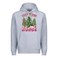 Heather Grey very merry nurse Premium Hoodie - MaliasSmallBusiness