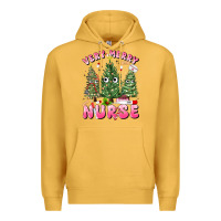 Mustard very merry nurse Premium Hoodie - MaliasSmallBusiness