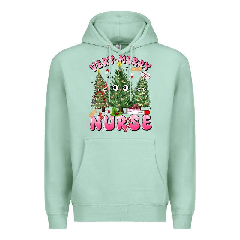 Very Merry Nurse Premium Hoodie by MaliasSmallBusiness | Teevron