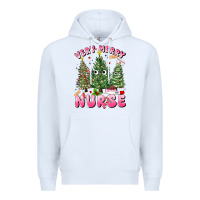 White very merry nurse Premium Hoodie - MaliasSmallBusiness