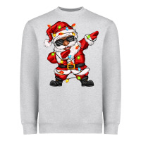 Heather Grey afro dabbing santa Heavyweight Sweatshirt - Zillion Design Studio