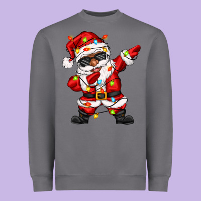 Afro Dabbing Santa Heavyweight Sweatshirt Designed By Zillion Design Studio