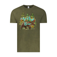 Vintage Olive mama bear trees Vintage Tee - BarkalooDesign