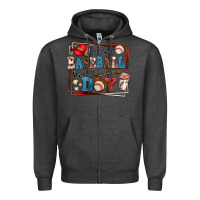 Charcoal Heather its a baseball kinda day Zipper Hoodie - AdoDesignShop