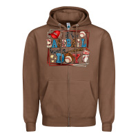 Chestnut its a baseball kinda day Zipper Hoodie - AdoDesignShop