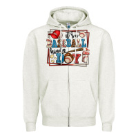 Oatmeal Heather its a baseball kinda day Zipper Hoodie - AdoDesignShop