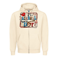 Sandshell its a baseball kinda day Zipper Hoodie - AdoDesignShop