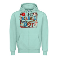 Seafoam its a baseball kinda day Zipper Hoodie - AdoDesignShop