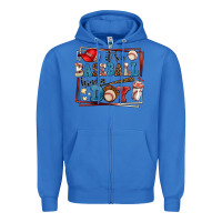 True Royal its a baseball kinda day Zipper Hoodie - AdoDesignShop
