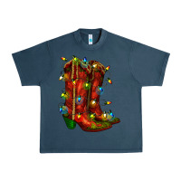 Midnight Navy christmas western boots with lights Urban Heavy Tee - RanaPortraitStore
