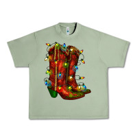 Oil Green christmas western boots with lights Urban Heavy Tee - RanaPortraitStore