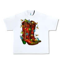 White christmas western boots with lights Urban Heavy Tee - RanaPortraitStore