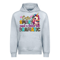 Heather Grey cute smart and a little bit dramatic Urban Hoodie - Artiststas