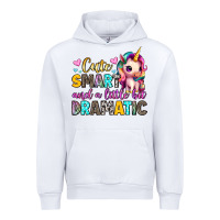 White cute smart and a little bit dramatic Urban Hoodie - Artiststas