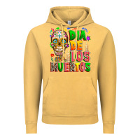 Vintage Mustard Dia de los muertos Vintage Hoodie - RanaPortraitStore