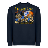 Navy im just here for the snacks basketball sister Heavyweight Sweatshirt - Zillion Design Studio