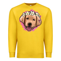 Lemon jack russel floral kopyası Premium Sweatshirt - Jasminsmagicworld