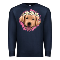 Navy jack russel floral kopyası Premium Sweatshirt - Jasminsmagicworld