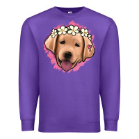 Purple jack russel floral kopyası Premium Sweatshirt - Jasminsmagicworld