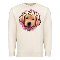 Sandshell jack russel floral kopyası Premium Sweatshirt - Jasminsmagicworld