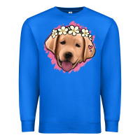 True Royal jack russel floral kopyası Premium Sweatshirt - Jasminsmagicworld