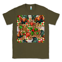 Army Green christmas leopard chicken Classic Tee - FaDigitalArtStudio