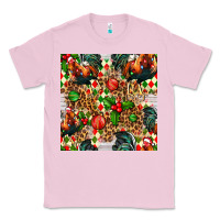 Bubblegum Pink christmas leopard chicken Classic Tee - FaDigitalArtStudio