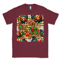 Burgundy christmas leopard chicken Classic Tee - FaDigitalArtStudio