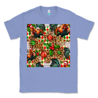 Colony Blue christmas leopard chicken Classic Tee - FaDigitalArtStudio