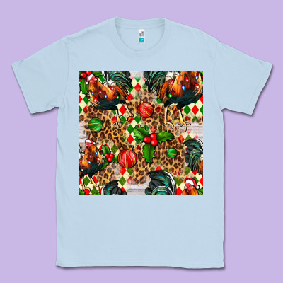Christmas Leopard Chicken Classic Tee Designed By Fadigitalartstudio